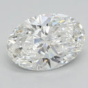 2.53ct Oval Lab Grown Diamond (Colour E, Clarity VVS2, IGI Certified)