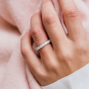 The Celine Cushion Eternity Band