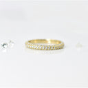 SIENNA .60 CTW Micropave Three-Sided Dome 3/4 Eternity Lab Diamond Wedding or Stacking Band in 14K Rose Gold