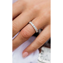 MILLY 1.1 CTW 10-Stone 3mm Round Cut Lab Diamond Anniversary/Wedding Band in 14K White Gold